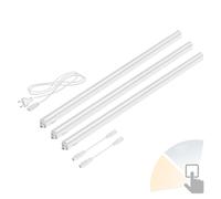 Juego de 3 lámparas LED de empotrar Rigel, de 87,3 cm cada una, con temperatura