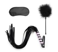 Juego de 3 látigos de cuero para esclavos Bdsm,plumas para coquetear,bondage,fetiche,máscara de ojos,juegos de rol para adultos,juguetes sexuales para parejas,tienda erótica,morado,talla