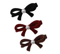 Juego de 3 lazos franceses con cuentas para el pelo, horquilla, elegantes agarres para el pelo, para niñas, mariposa, nudo, cocodrilos, joyas con clip