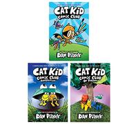 Juego de 3 libros de la colección Cat Kid Comic Club (Cat Kid Comic Club, Cat Kid Comic Club: Perspectives y Cat Kid Comic Club: On Purpose)
