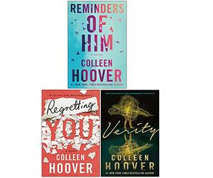 Juego de 3 libros de la colección Colleen Hoover (Recordatorios de él, una novela, arrepentimiento, Verity)