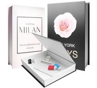 Juego de 3 libros decorativos para decoración del hogar, libros decorativos falsos plegables, caja de almacenamiento para mesa de café, estanterías, libros decorativos para oficina