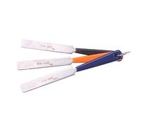 Juego de 3 limas de tuercas de guitarra de doble filo ranuradas para trastes y coronas, herramienta Luthier