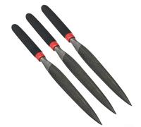 Juego de 3 limas pequeñas de aguja de acero de 118 mm con formas planas, redondas y semicirculares para metal, vidrio, piedra, azulejos y modelismo, herramientas manuales de precisión (lima