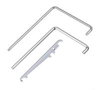 Juego de 3 llaves de ajuste de ventana diseñadas para calibración de rodamientos de esquina con broca hexagonal de 4 mm y llave multifunción integrada