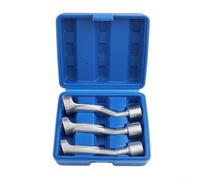 Juego de 3 llaves de tubo de inyector de 1/2 unidad de 14, 17, 19 mm, llave de extremo abierto, enchufe especial para montaje de tuberías de inyector, mantenimiento del motor de coche, acero Cr-Mo