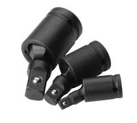Juego de 3 llaves de vaso de junta de metal de 1/4 3/8 1/2 - Adaptador giratorio de 360 grados para mantenimiento del vehículo