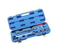 Juego de 3 llaves ergonómicas para correa serpentina de trinquete de 15 piezas para ajustes de polea de motor, juego de llaves tensoras de correa de polea