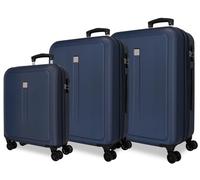 Juego de 3 maletas de viaje ROLL ROAD Camboya Azul Oscuro (55/68/78cm - 37/72/108L)