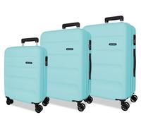 Roll Road Flex Juego de Maletas Azul 55/65/75 cms Rígida ABS Cierre de combinación Lateral 182L 9,62 kgs 4 Ruedas Equipaje Mano