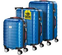 Juego de 3 maletas rigidas Exopack azul 40l 80l 105l