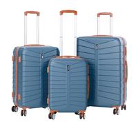 Juego de 3 Maletas Viaje Rígidas ABS con Ruedas 360° | Trolley Maleta de Cabina Ligero y Resistente | Equipaje de Mano, Mediana y Grande | Cerradura , Asa Telescópica, Interior Organizado Diseño