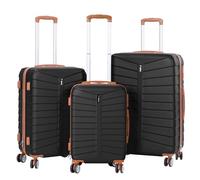 Juego de 3 Maletas Viaje Rígidas ABS con Ruedas 360° | Trolley Maleta de Cabina Ligero y Resistente | Equipaje de Mano, Mediana y Grande | Cerradura , Asa Telescópica, Interior Organizado Diseño