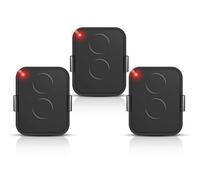 Juego de 3 mandos compatibles con Nice Era ONE2/ON2E/ON4E/ON1E, 433,92 MHz, mando a distancia puerta de garaje, Rolling Code, 2 canales, color negro