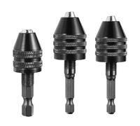 Juego de 3 mandriles hexagonales de tres mandíbulas para carpintería Herramienta eléctrica Taladro rápido Cambio de mecha Aumenta la eficiencia