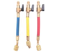 Juego de 3 manómetros de colector de 800 psi para aire acondicionado, refrigeración, manguera de carga