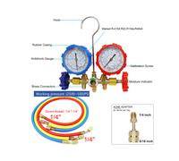 (Juego de 3 manómetros) Herramientas para el diagnóstico del refrigerante del aire acondicionado del