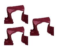 Juego de 3 manteles de gasa texturizados, ideales para decoración de recepción de bodas y eventos especiales, elegantes caminos de mesa arrugados