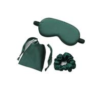 Juego de 3 máscaras de seda sintética para mujer, parches para ojos, máscara facial, sombra de ojos, ojos vendados, para viajes, para dormir, sombra de ojos (verde)