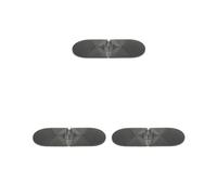 Juego de 3 medias suelas de goma antideslizantes para reparación de zapatos, color negro, grosor 2,5 mm, número 1 4, parte trasera de 6,5 mm
