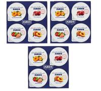 Juego de 3 mermeladas de Zugg monoporzioni en porciones individuales, 4 sabores diferentes, albaricoque, melocotón, cereza, fresa 100 g (4 x 25 g)