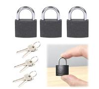 Juego de 3 mini candados con llave para equipaje, 25mm x 46mm, ideal para maletas, gimnasios, mochilas, maletines y más, candados pequeños y compactos para viaje, seguridad y protección