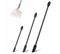 Juego de 3 mini espátulas de silicona para mermelada, cucharas pequeñas y raspador de tarros para botella estrecha de maquillaje, mango largo para obtener la última gota de botellas de alimentos