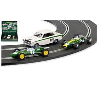 JUEGO DE 3 MODELOS AUTO SCALEXTRIC JIM CLARK COLECCIÓN TRIPLE PAQUETE RANURA ...