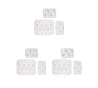 Juego de 3 moldes de púas de guitarra de silicona para púas de guitarra de fundición de resina