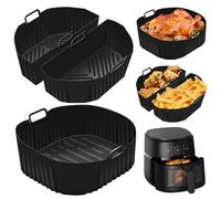 Juego de 3 moldes de silicona para freidora de aire caliente Cosori TurboBlaze 5,5 l/6,0 l/6,2 l, molde de silicona Airfryer para Philips Serie 2000 6,2 l NA230 (2 x 3,1 l + 1 x 6,2 l)