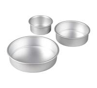 Juego de 3 moldes para pasteles redondos de aluminio Wilton de 8, 6 y 4 pulgadas