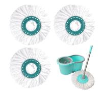 Juego de 3 mopas de Repuesto para fregonas Clean Twist Mop Ersatzkopf Wischbezug Bodenwischer Easy Clean Aplicable a Leifheit