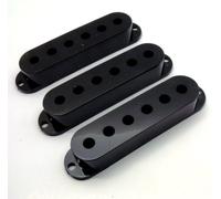 Juego de 3 negro sola bobina Guitarra Pickup Covers 50 o 52 mm polo espaciamiento Strat