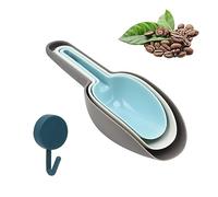 Juego de 3 paletas de hielo de plástico, 1 gancho potente sin marcas, multipropósito, cucharas antipander, bares de panadería, palas de café dulce, palas de contenedores de almacenamiento