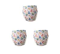 Juego de 3 pañales de tela lavables para adultos, material suave, ropa interior para incontinencia, dinosaurio, XXL