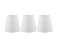 Juego de 3 pantallas de lámpara pequeñas, pantallas de lámpara pequeñas con clip, pantalla de tela para lámpara de araña E14, pantallas de lámpara para lámpara de mesa, ideal para