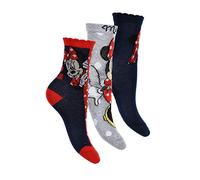 Juego de 3 pares de calcetines de Minnie Mouse, calcetines infantiles, talla 27/30 UE, diseño 2, diseño 2