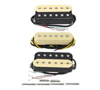 Juego de 3 pastillas de cerámica for guitarra eléctrica HSH, humbucker y single coil.(Zebra and Cream Set)