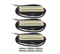 Juego de 3 pastillas SSS de bobina simple con riel for guitarra, pastillas humbucker de cerámica de doble riel for piezas de guitarra eléctrica ST.(Cream Set)