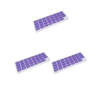 Juego de 3 pastilleros, organizador de medicamentos, caja dispensadora, contenedor de almacenamiento mensual, color morado