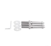 Juego de 3 patas de trípode antideslizantes, con rosca de 1/4" y 3/8", 80 mm de repuesto, para trípodes de cámara, color plateado