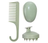 Juego de 3 peines para desenredar el cabello, cepillo de masaje para el cuero cabelludo, cepillo para el cabello, forma redonda, para estimular el crecimiento del cabello