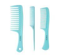 Juego de 3 peines para el cabello para mujer, juego de peines para peinar el cabello (azul)