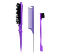 Juego de 3 peines para peinar el cabello, cepillo para burlarse triple, peines de cola, herramientas para trenzar, para niños