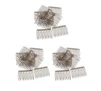 Juego de 3 peines vintage de metal en blanco para novia, accesorios para el cabello, bricolaje, 5,6 cm, bronce