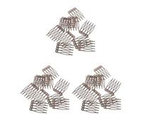 Juego de 3 peines vintage de metal en blanco para novia, accesorios para el cabello de novia, bricolaje, 2,7 cm, bronce