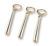 Juego de 3 pendientes de cosplay del pirata espadachín de la tripulación - Elige el tipo de cierre - Colgante 3,3 cm, XL, Zinc, Sin piedra preciosa