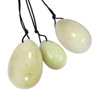 Juego de 3 piedras de cristal natural para mujeres para entrenar los músculos pélvicos Kegel, jade Xiuyan