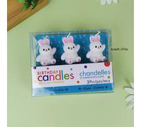 Juego de 3 Piezas de Adornos para Pasteles de Conejito Lindo, Temática de de para Fiestas de , Suministros para Decoración de Pasteles con Animales