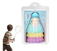 Juego de 3 piezas de bádminton luminoso, pelotas de bádminton LED, equipo deportivo portátil para juegos de entrenamiento, voleibol al aire libre, playa, adultos, niños, principiantes